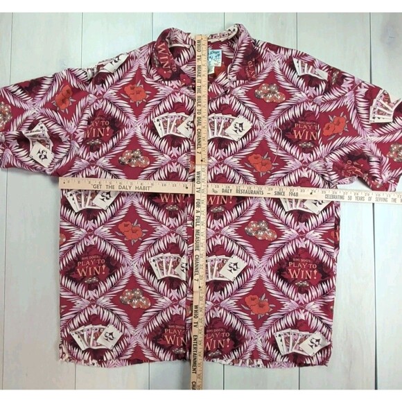 Big Dogs Hawaiian Camp Shirt Mens Extra Large Gambling Poker Cards Casino XL - Picture 7 of 13